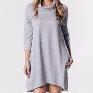 SOUTHCOTT Tunic Vanessa Cowl Neck Dress M BLACK